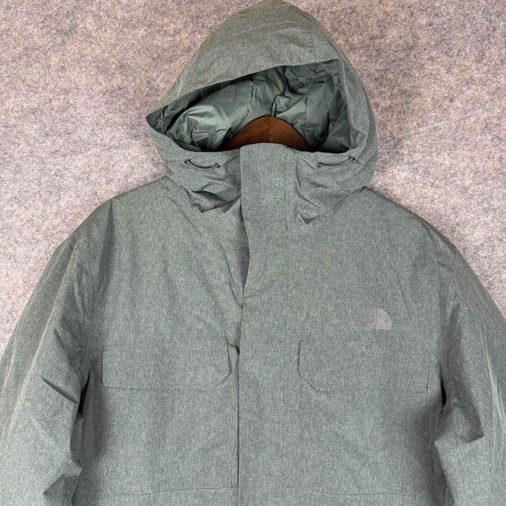 The North Face Harbor Parka Jacket Mens Large Insulated Rain Winter Coat Green